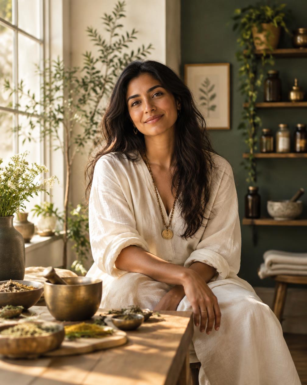 Espacio sereno de acompañamiento de bienestar Ayurveda